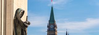 A view of Parliament from the Supreme Court steps