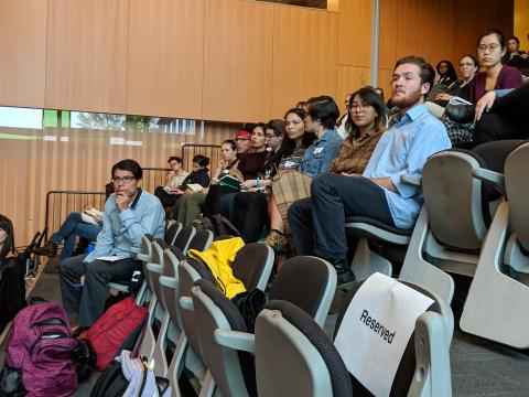 A shot of part of the audience at the 2018 Students for Mining Justice conference