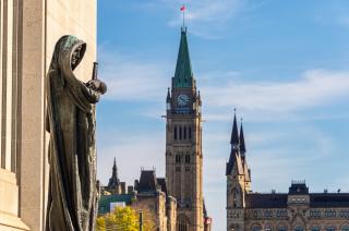 A view of Parliament from the Supreme Court steps