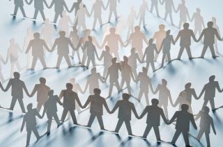 Paper chain of people