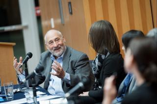 People on a discussion panel