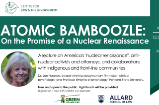 Social media card announcing Professor Haaken's public lecture