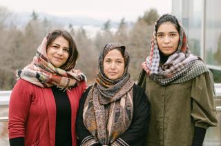 Judges Freshta Masomi, Zamila Sangar and Wahida Rahimi 