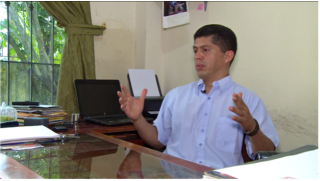 fajardo sitting at his desk