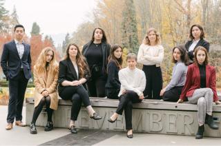 A group of people standing outside