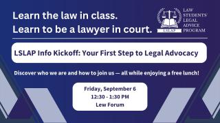 LSLAP Info Kickoff - LAW