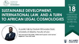 2024 10 18 - Sustainable Development and International Law - LAW